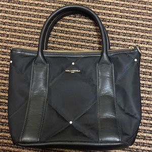 Karl Lagerfeld black small tote bag